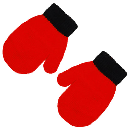 Disney Minnie Mouse Toddler Girls Winter Hat with 2 Pairs of Mittens