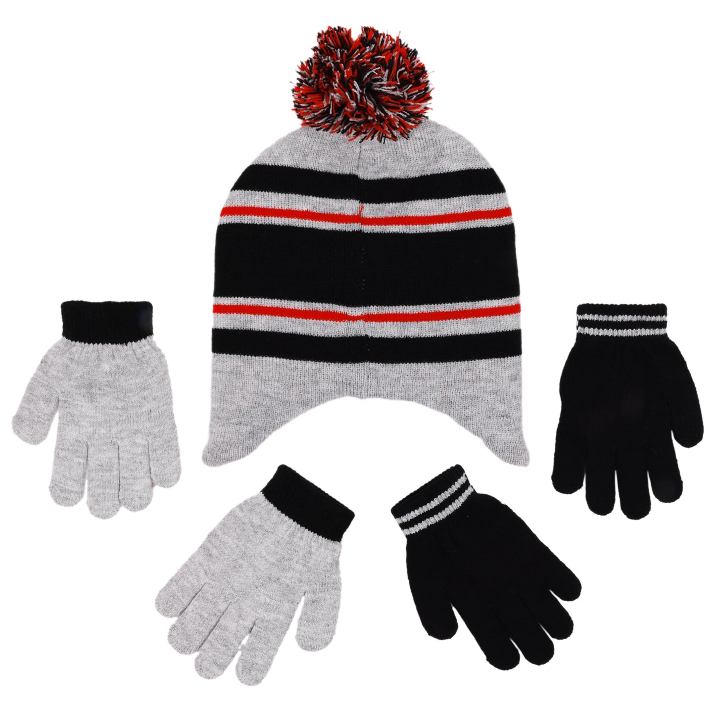 Disney Minnie Mouse Girls Winter Hat with 2 Pairs of Gloves