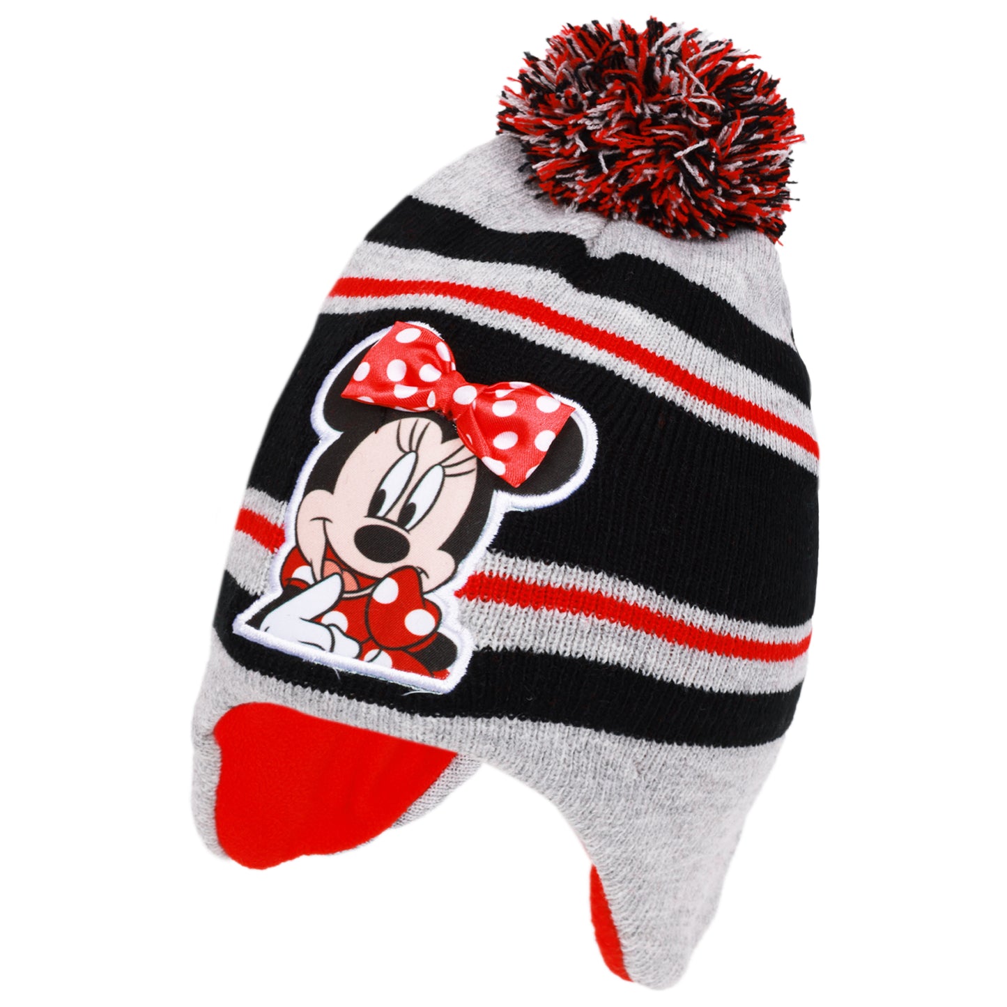 Disney Minnie Mouse Girls Winter Hat with 2 Pairs of Gloves