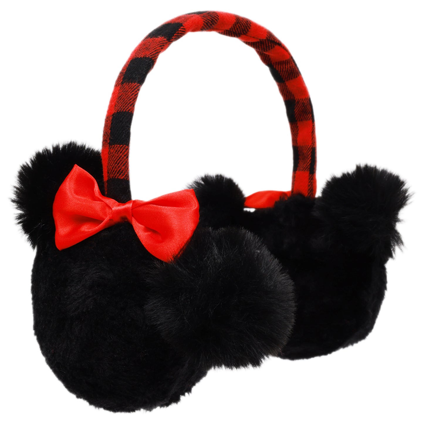 Disney Minnie Mouse Girls Winter Hat, Earmuffs & Gloves Set – Ages 4–7