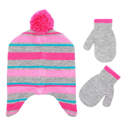 Disney Minnie Mouse Girls’ Toddler Winter Hat & Mittens Set