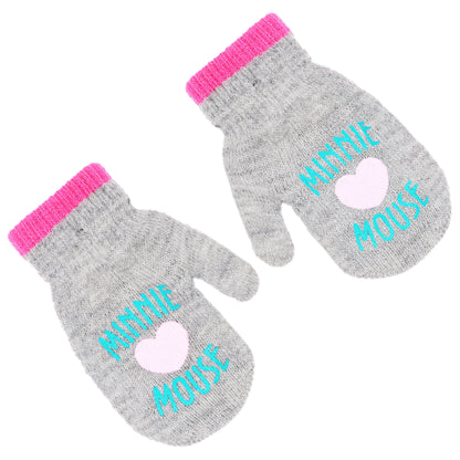 Disney Minnie Mouse Girls’ Toddler Winter Hat & Mittens Set