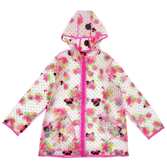 Disney Minnie Mouse Girls’ Raincoat – Waterproof Hooded Rain Poncho for Kids Ages 6–7