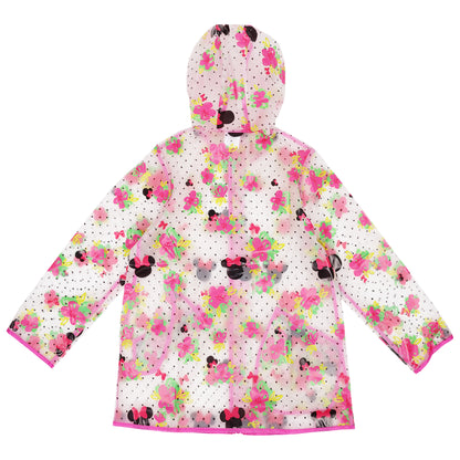 Disney Minnie Mouse Girls’ Raincoat – Waterproof Hooded Rain Poncho for Kids Ages 6–7