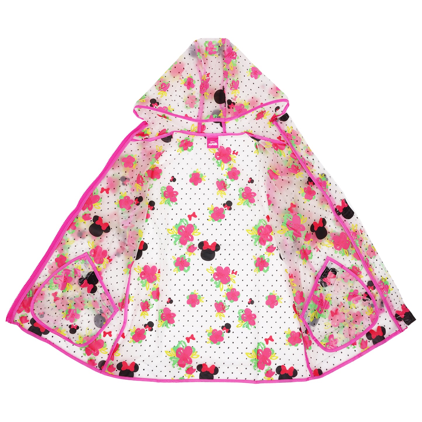 Disney Minnie Mouse Toddlers Girls’ Raincoat – Waterproof Hooded Rain Poncho for Toddlers Ages 2–3