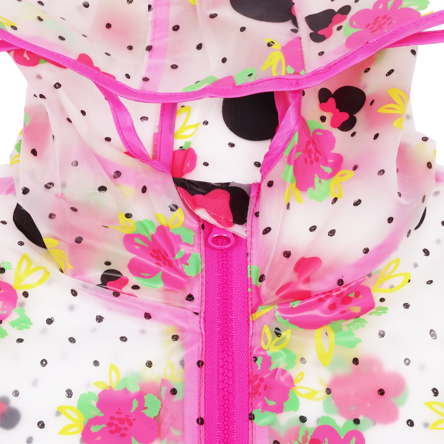 Disney Minnie Mouse Girls’ Raincoat – Waterproof Hooded Rain Poncho for Kids Ages 4–5