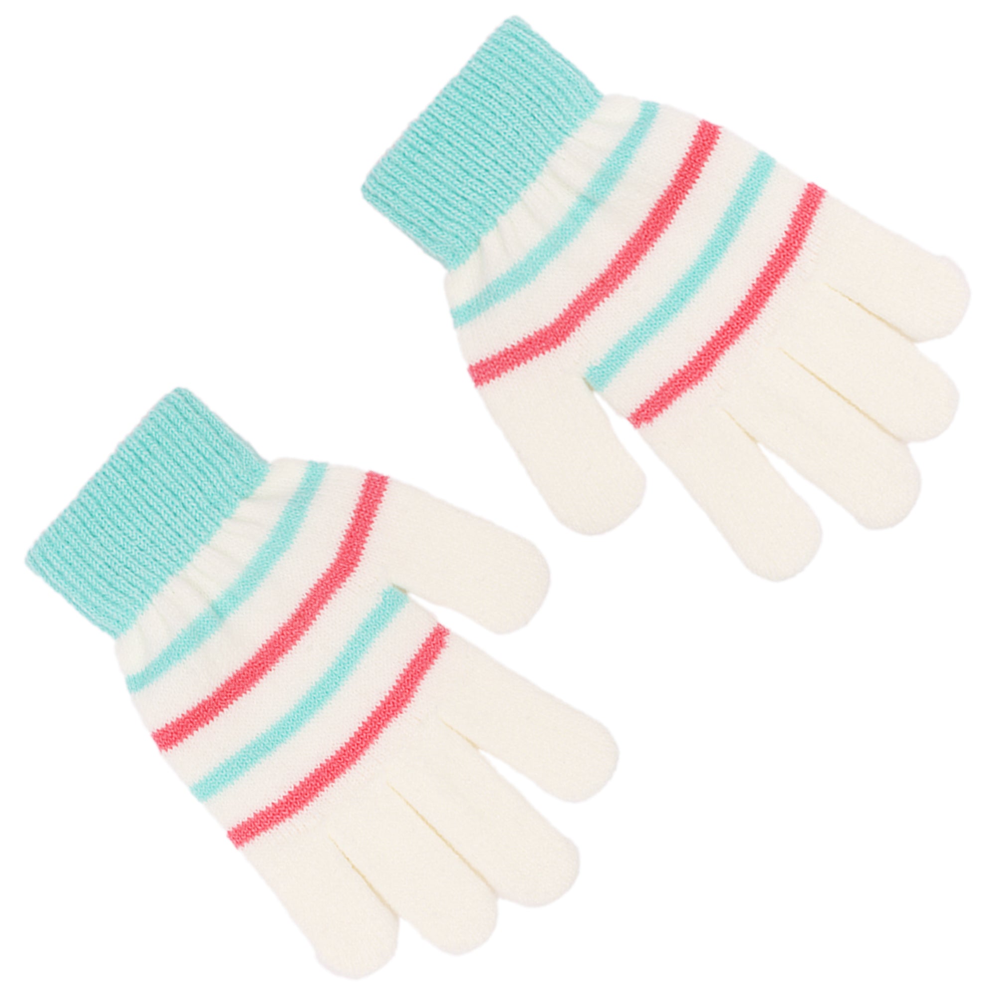 Disney Moana Girls Beanie & Mittens Set – Pom Pom Winter Hat with Striped Gloves – Cold Weather Set for Girls Ages 4–7