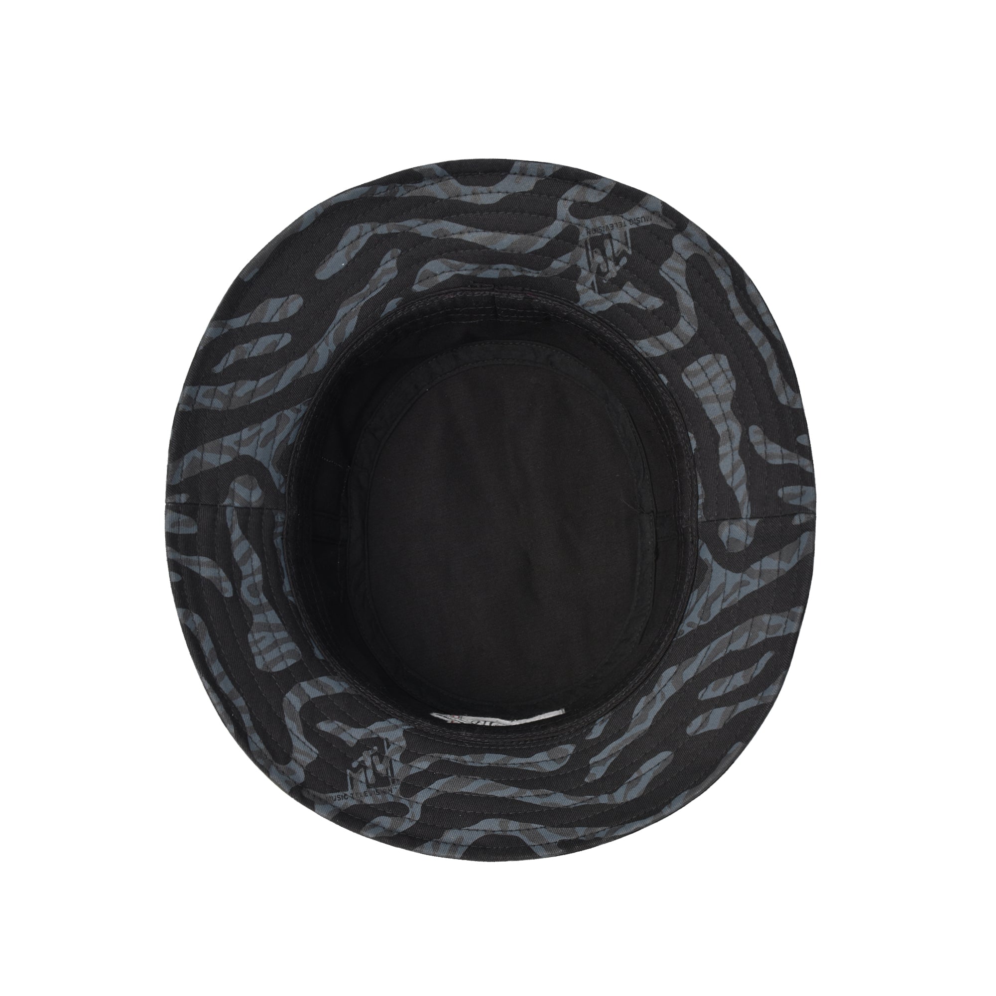 MTV Checkered Logo Bucket Hat, Packable Travel Hat, Wide Brim Summer Hat