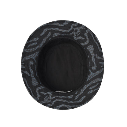 MTV Checkered Logo Bucket Hat, Packable Travel Hat, Wide Brim Summer Hat