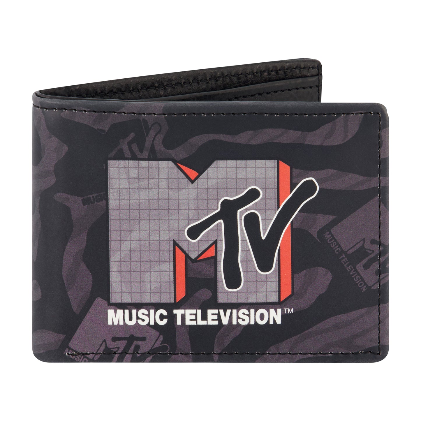 MTV LOGO Bifold Wallet, Slim Wallet with Decorative Tin Unisex