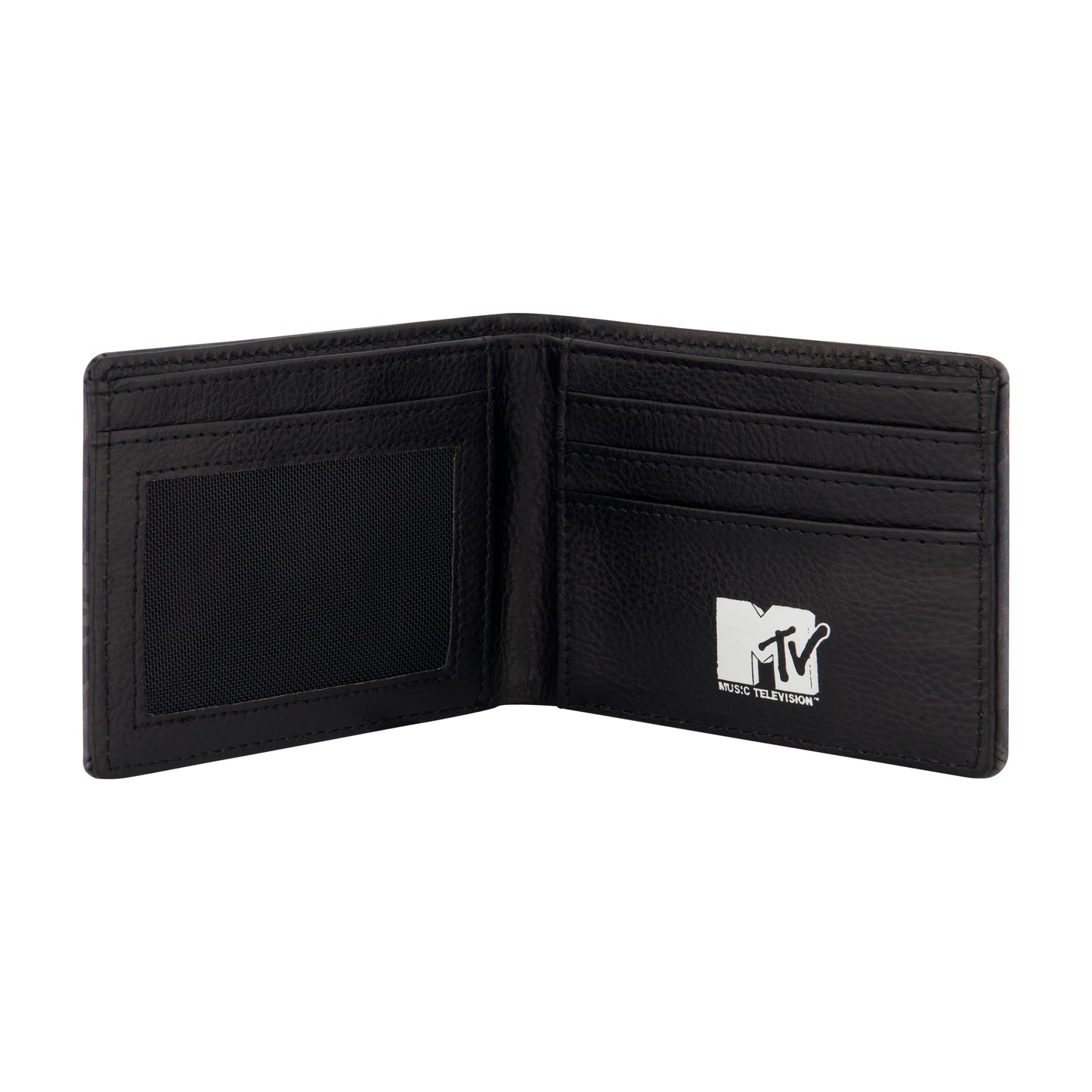 MTV LOGO Bifold Wallet, Slim Wallet with Decorative Tin Unisex