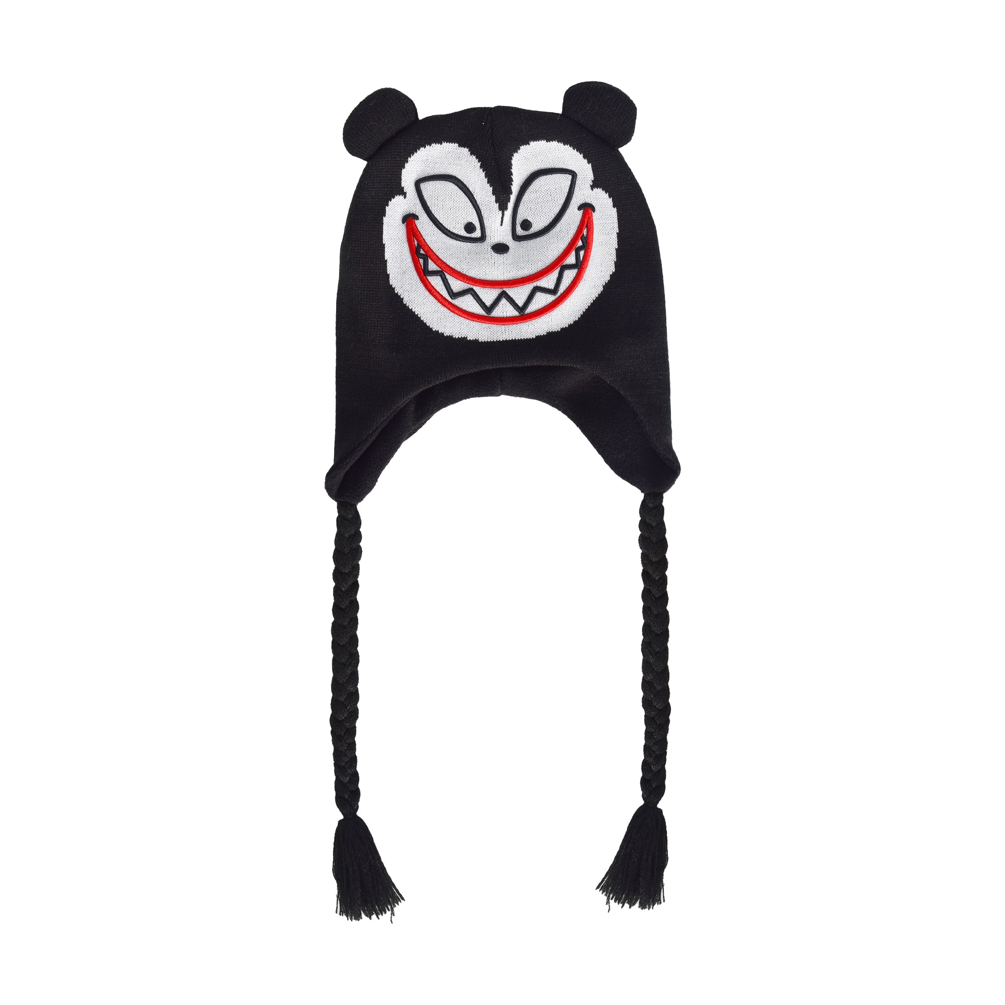 Concept One Disney The Nightmare Before Christmas Beanie Hat, Scary Teddy Peruvian Winter Knit Cap with 3D Ears and Tassels