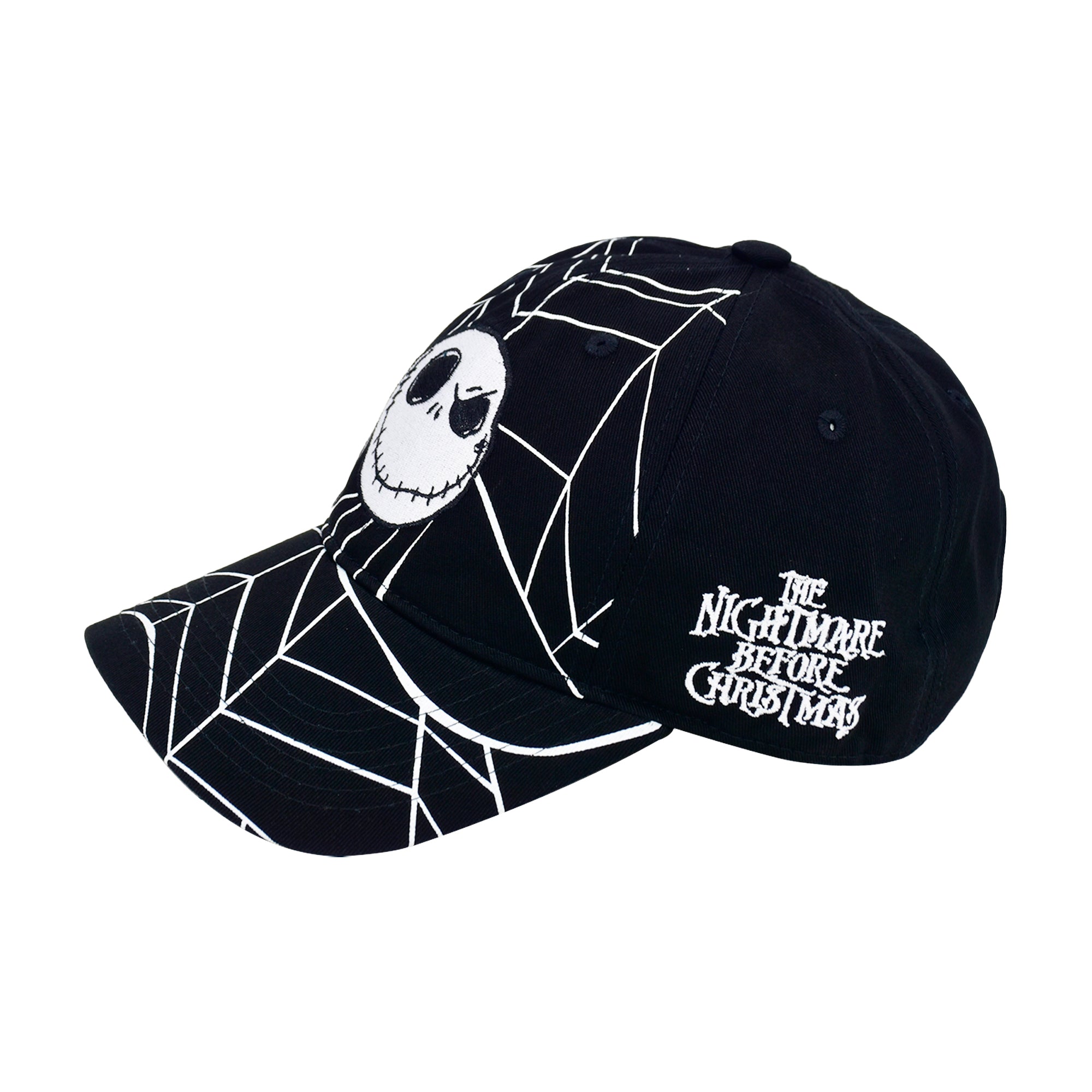 Disney The Nightmare Before Christmas Dad Hat, Adult Cotton Baseball Cap with Curved Brim, Black, One Size