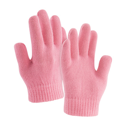 Molang & Piu Piu Chenille Patch Beanie and Glove Set – Pink Striped with Pom