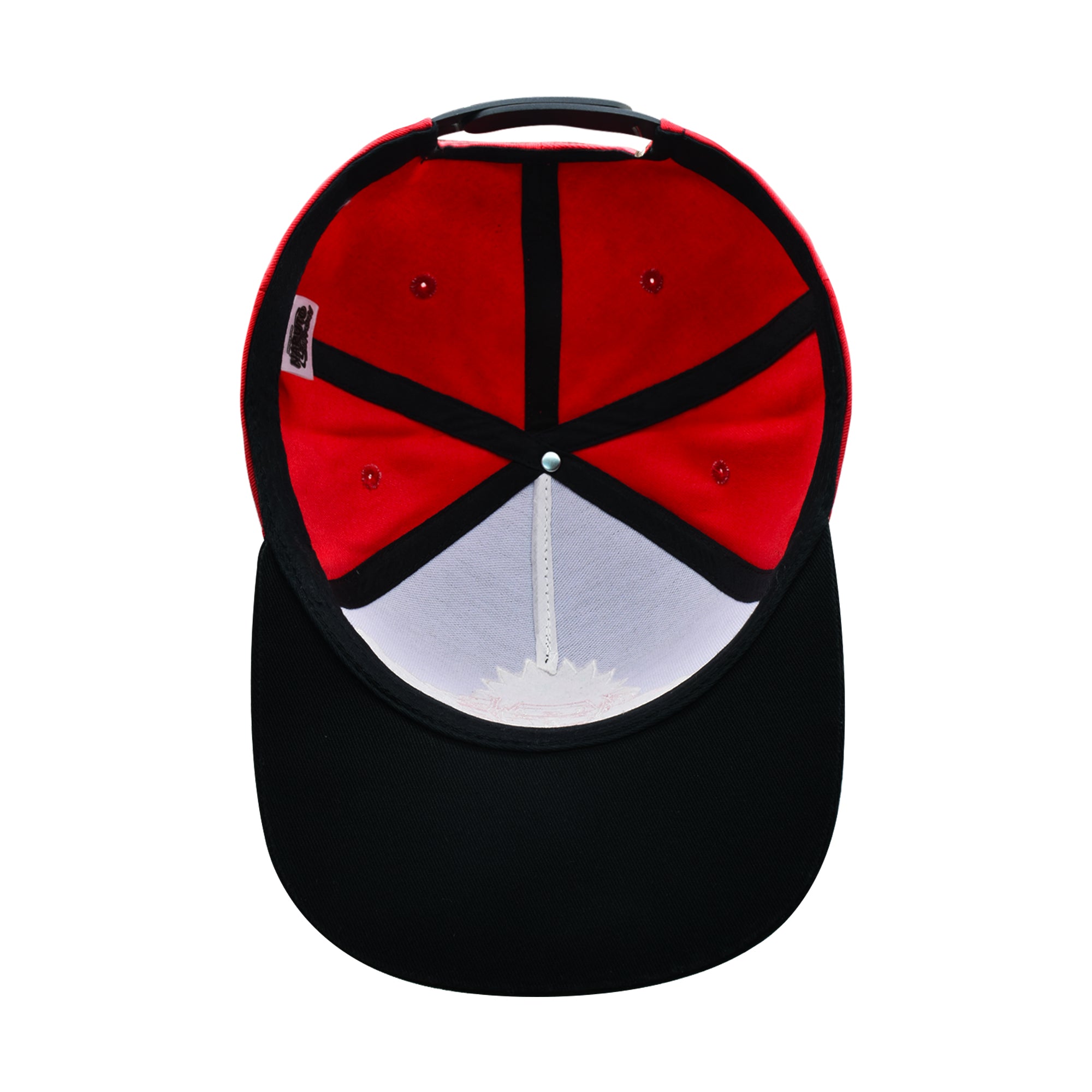 Naruto Baseball Hat, Jutsu Daggers Design Adult Snapback Cap with Flat Brim, Red/Black, One Size