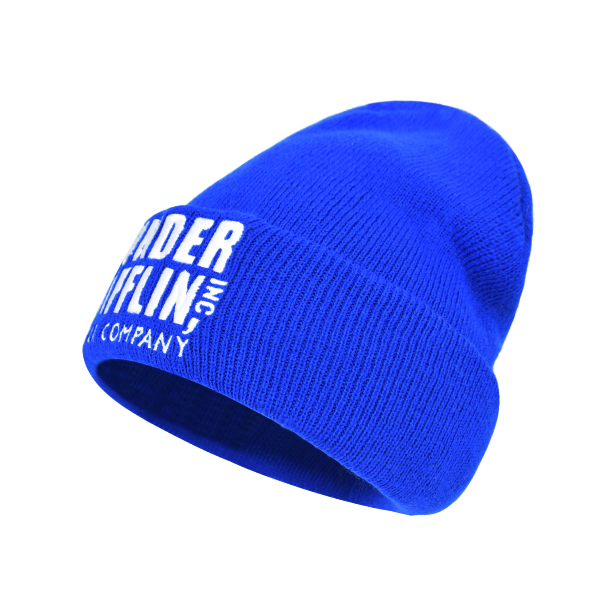 The Office Dunder Mifflin Paper Company Cuffed Knit Acrylic Beanie Hat, Blue, One Size