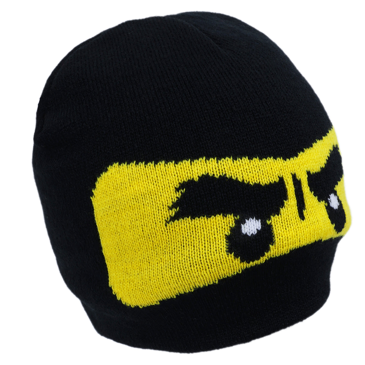 LEGO NINJAGO Boys Big Face Fleece-Lined Knit Beanie – Black