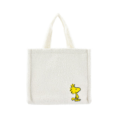 Snoopy & Woodstock Sherpa Mini Tote, White