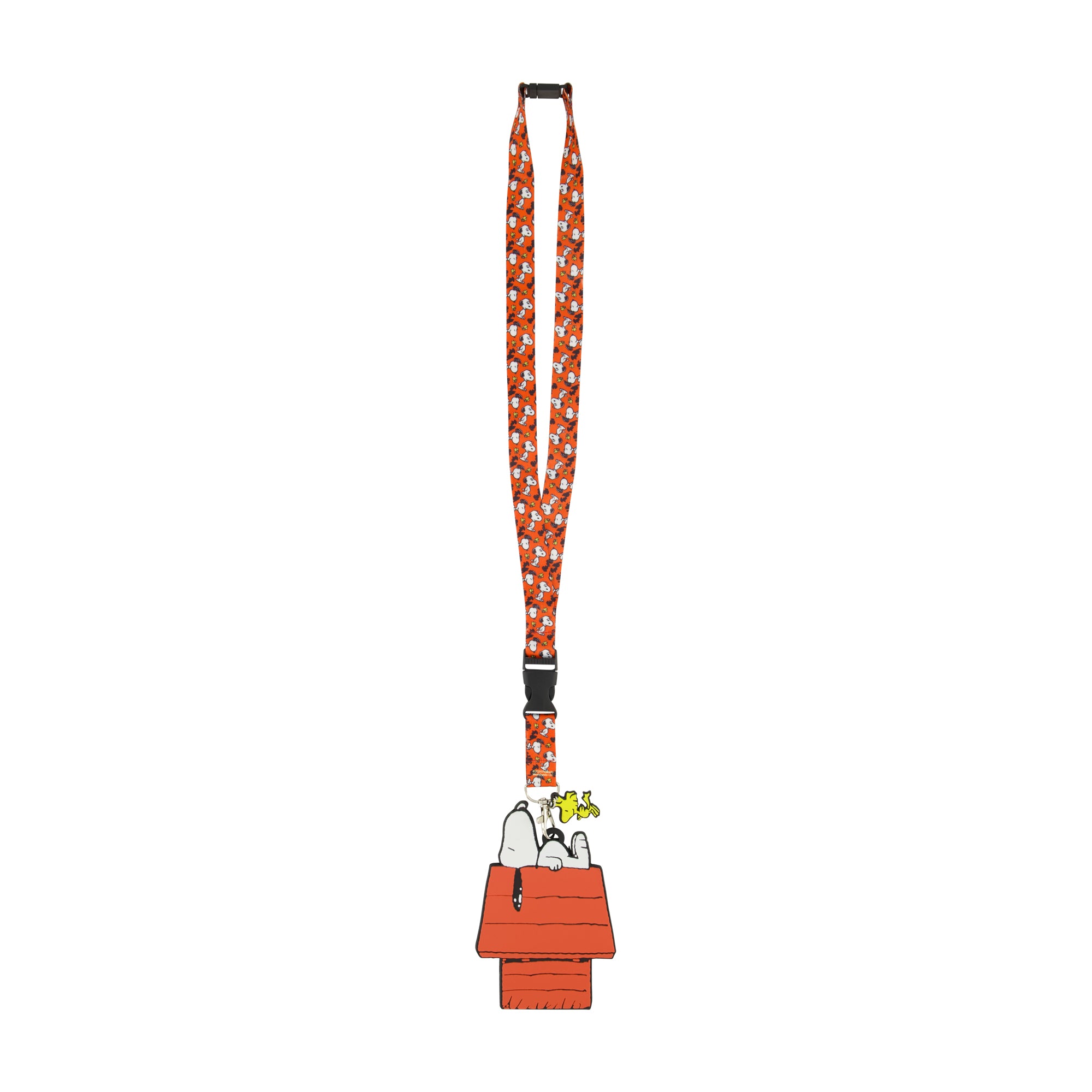 Concept One Peanuts Lanyard, ID Card and Badge Holder, Snoopy & Woodstock Doghouse, Multi