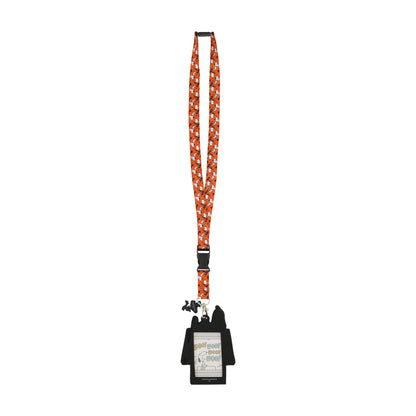 Concept One Peanuts Lanyard, ID Card and Badge Holder, Snoopy & Woodstock Doghouse, Multi