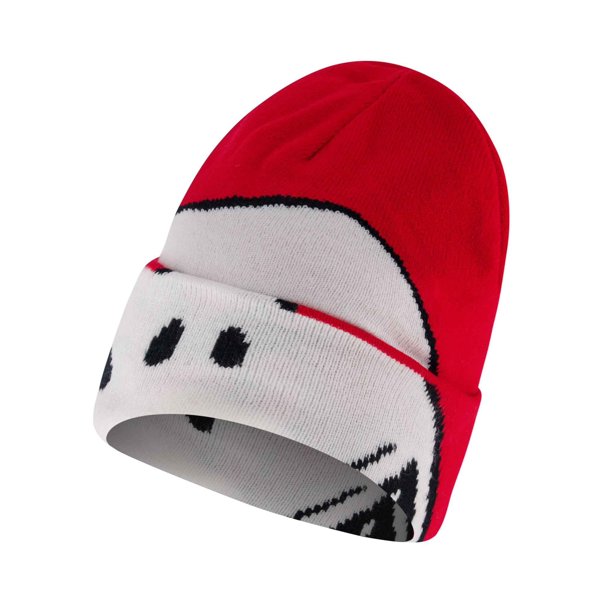 Peanuts Snoopy Beanie Hat, Knit Roll Down Cuffed Winter Cap