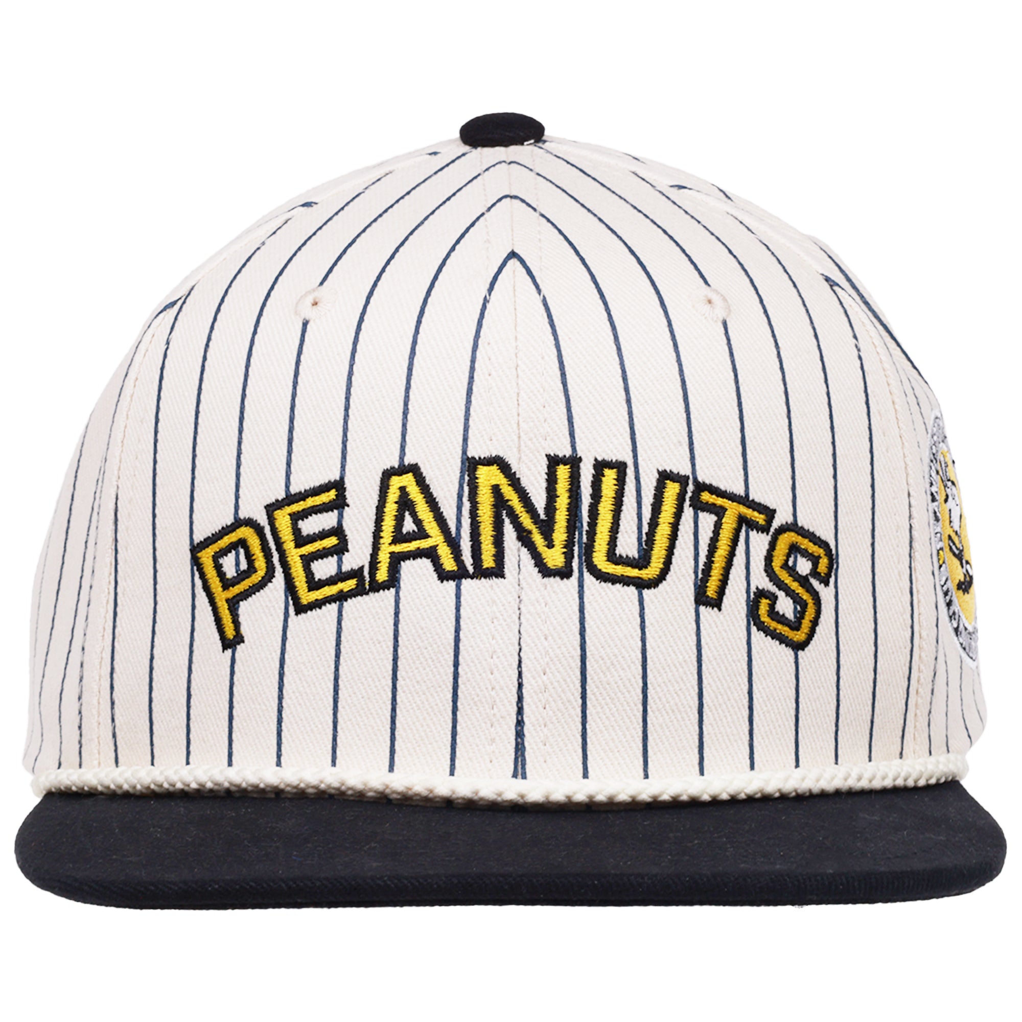 Peanuts Vintage Pinstripe Snapback Cap – Snoopy Sporting Club Flat Brim Hat