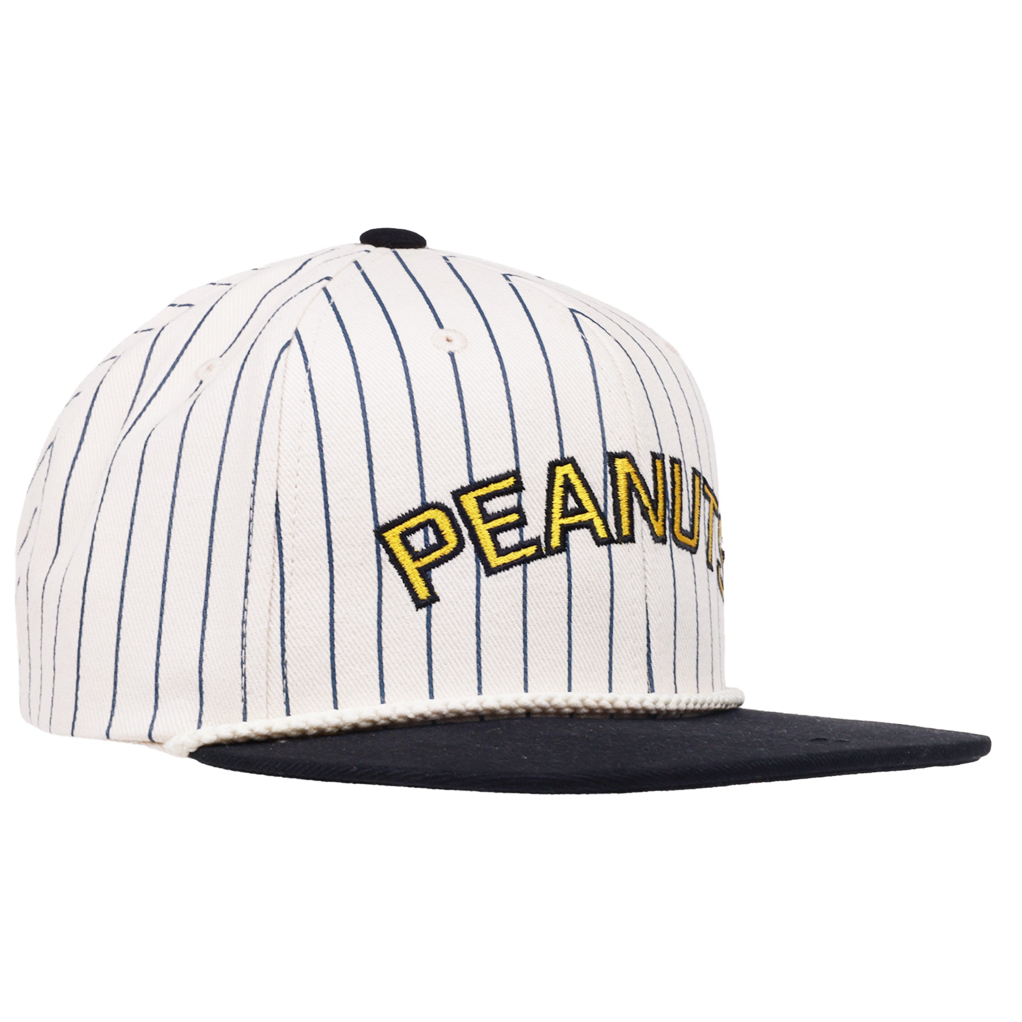 Peanuts Vintage Pinstripe Snapback Cap – Snoopy Sporting Club Flat Brim Hat