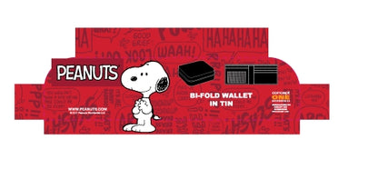 PEANUTS JOE COOL COMIC AOP Bifold Wallet, Slim Wallet with Decorative Tin Unisex