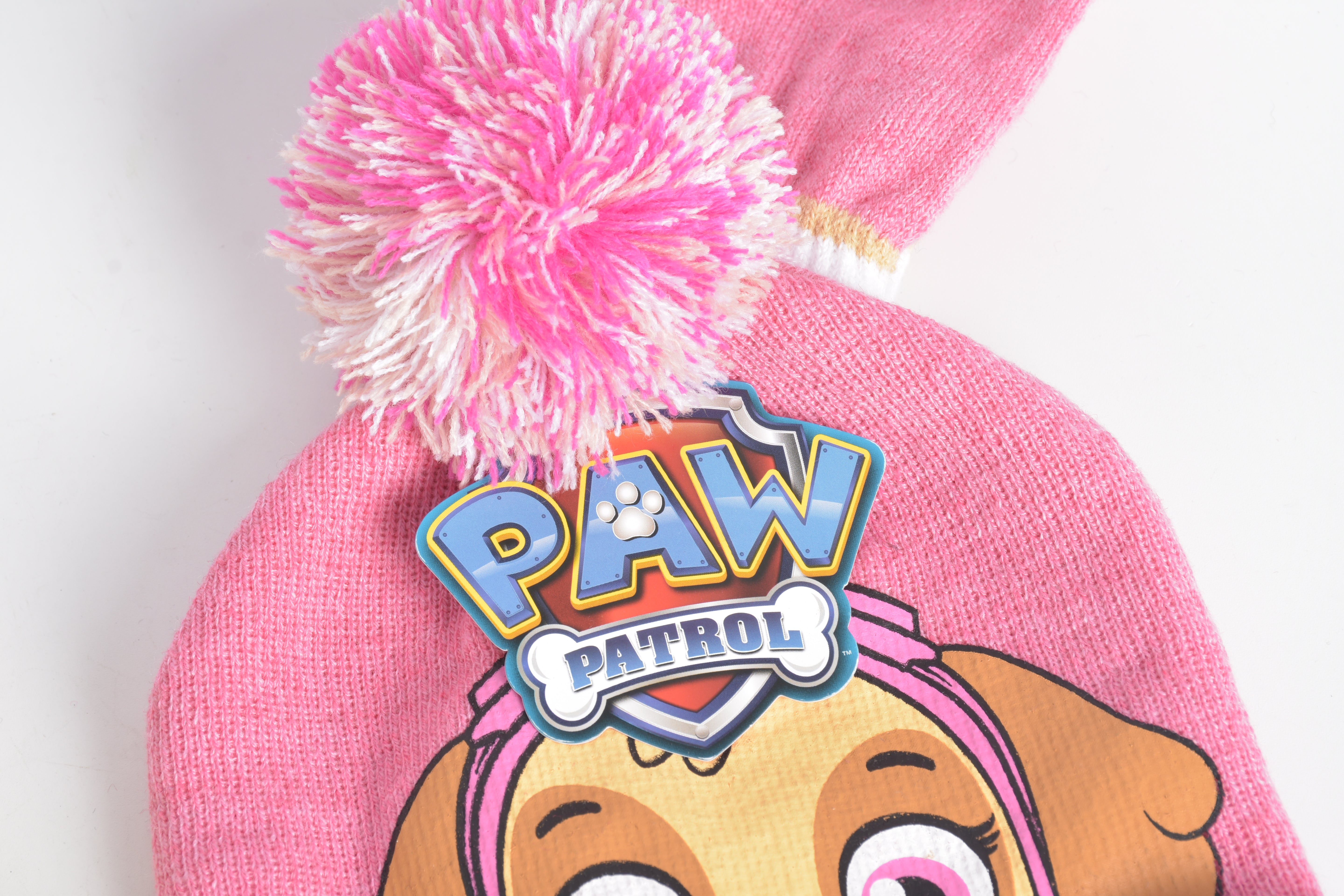 Concept One boys Paw Patrol Kids Beanie Hat and Gloves Set, Cuff Winter Knit Cap With Pom and Mittens