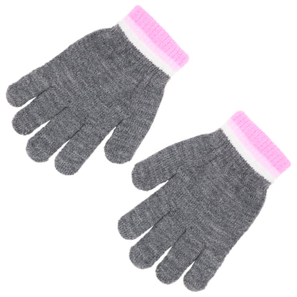 Disney Princess Girls’ Winter Hat and Gloves Set – “Fearless” Pom Beanie for Kids Ages 4–7, Grey