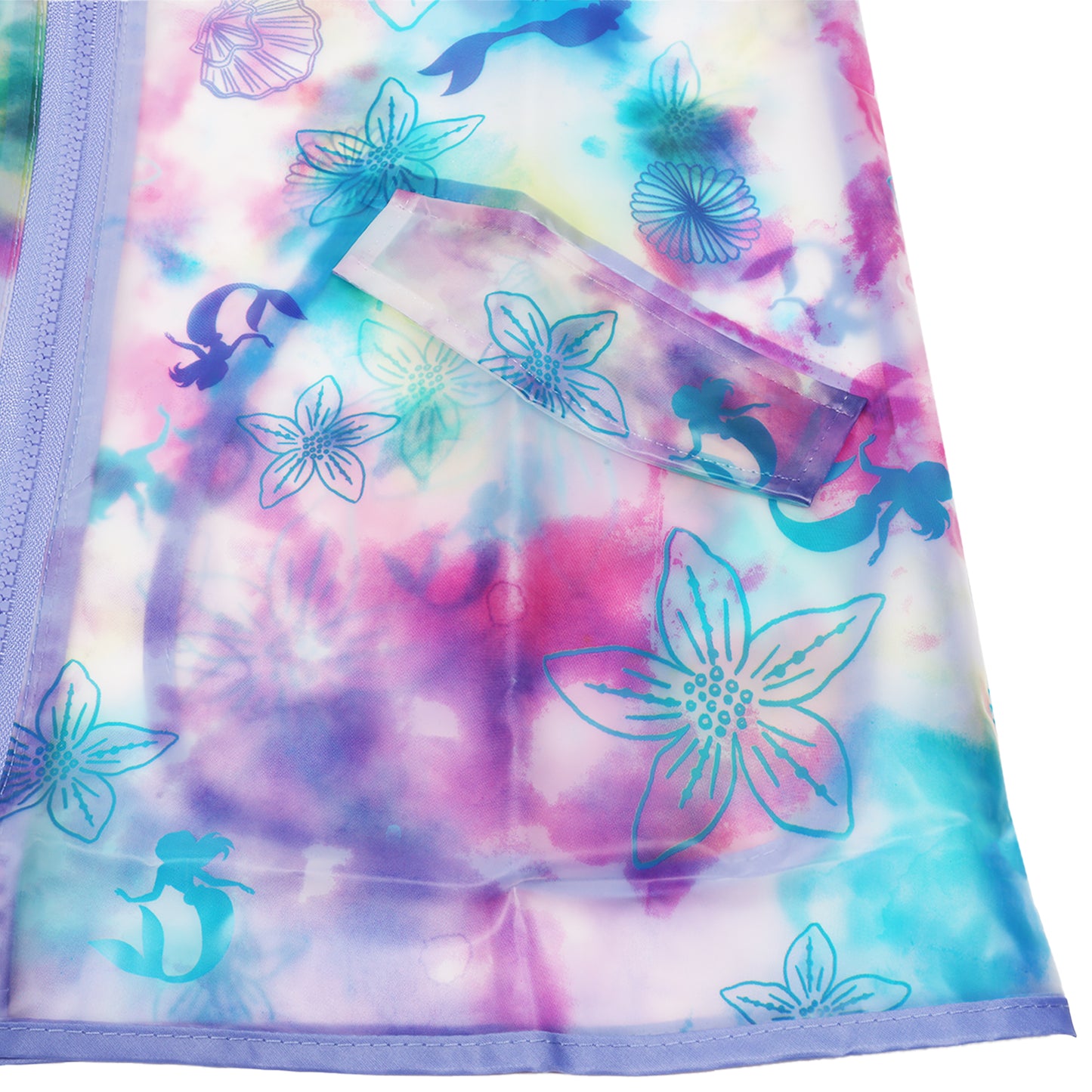 Disney The Little Mermaid Toddler Girls’ Raincoat – Waterproof Hooded Rain Jacket for Kids Ages 2–3