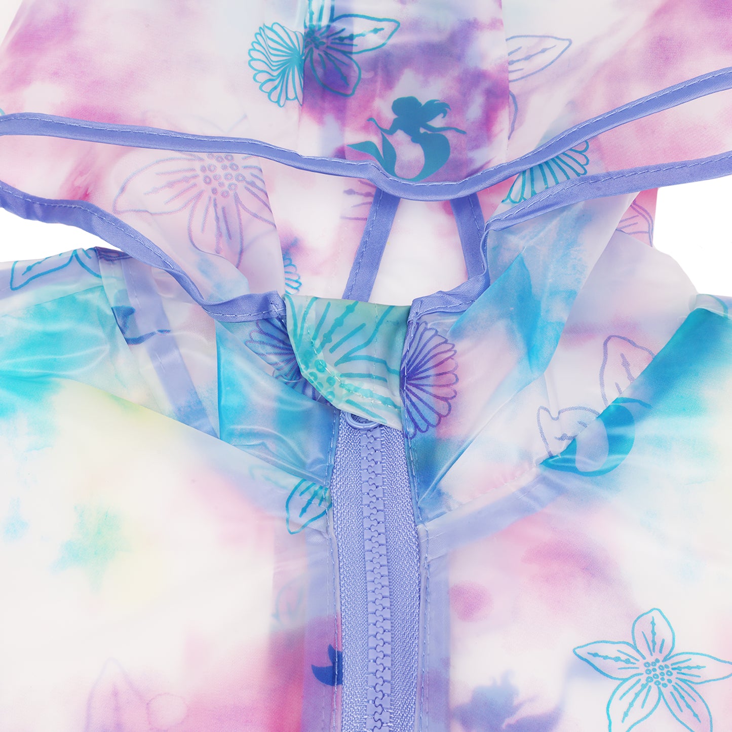 Disney The Little Mermaid Girls’ Raincoat – Waterproof Hooded Rain Jacket for Kids Ages 4–5