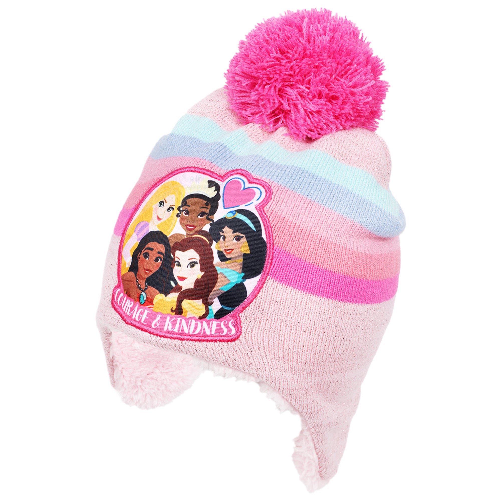 Disney girls Toddler Winter Hat and Mittens Set Ages 2-4 Or Princess Hat and Kids Gloves Set for Ages 4-7