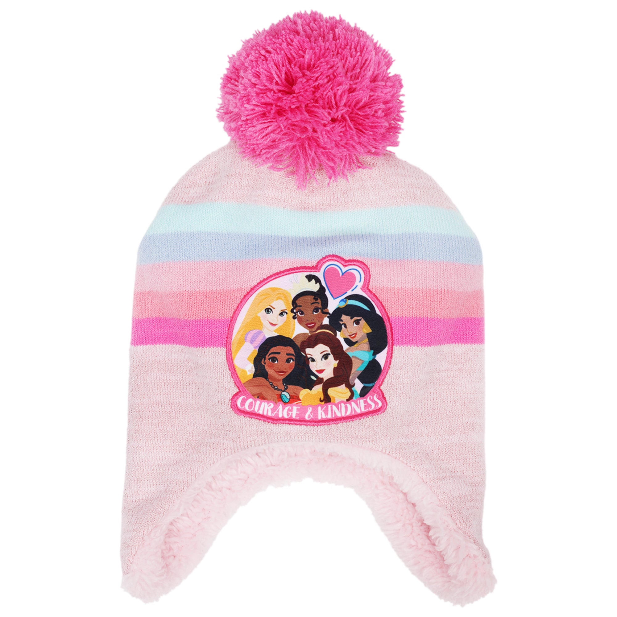 Disney girls Toddler Winter Hat and Mittens Set Ages 2-4 Or Princess Hat and Kids Gloves Set for Ages 4-7