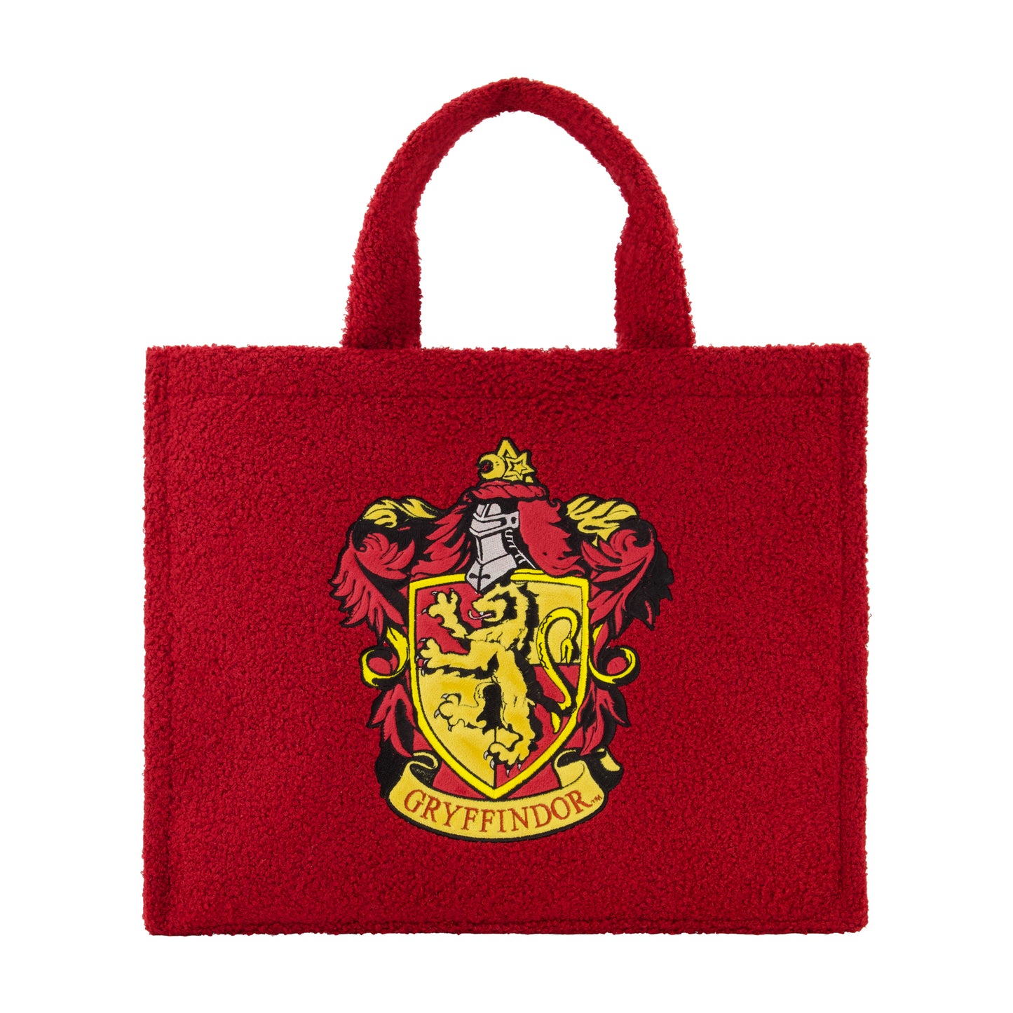 Harry Potter Gryffindor Crest Sherpa Travel Tote with Trolley Strap, Burgundy