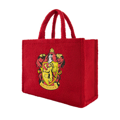 Harry Potter Gryffindor Crest Sherpa Travel Tote with Trolley Strap, Burgundy