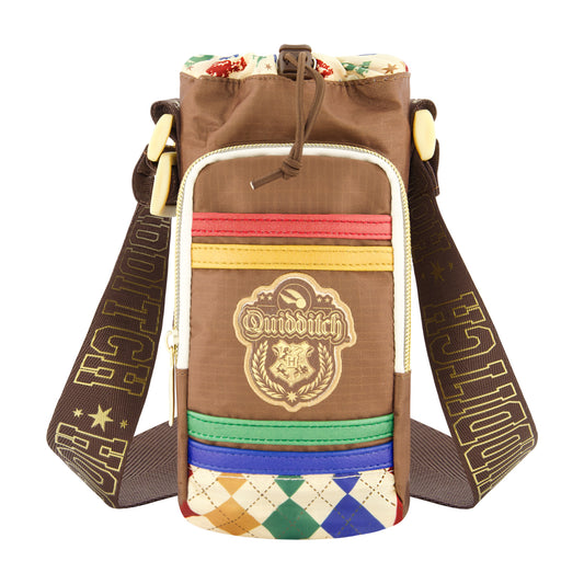 Harry Potter Hogwarts Quidditch Water Bottle Crossbody, Brown