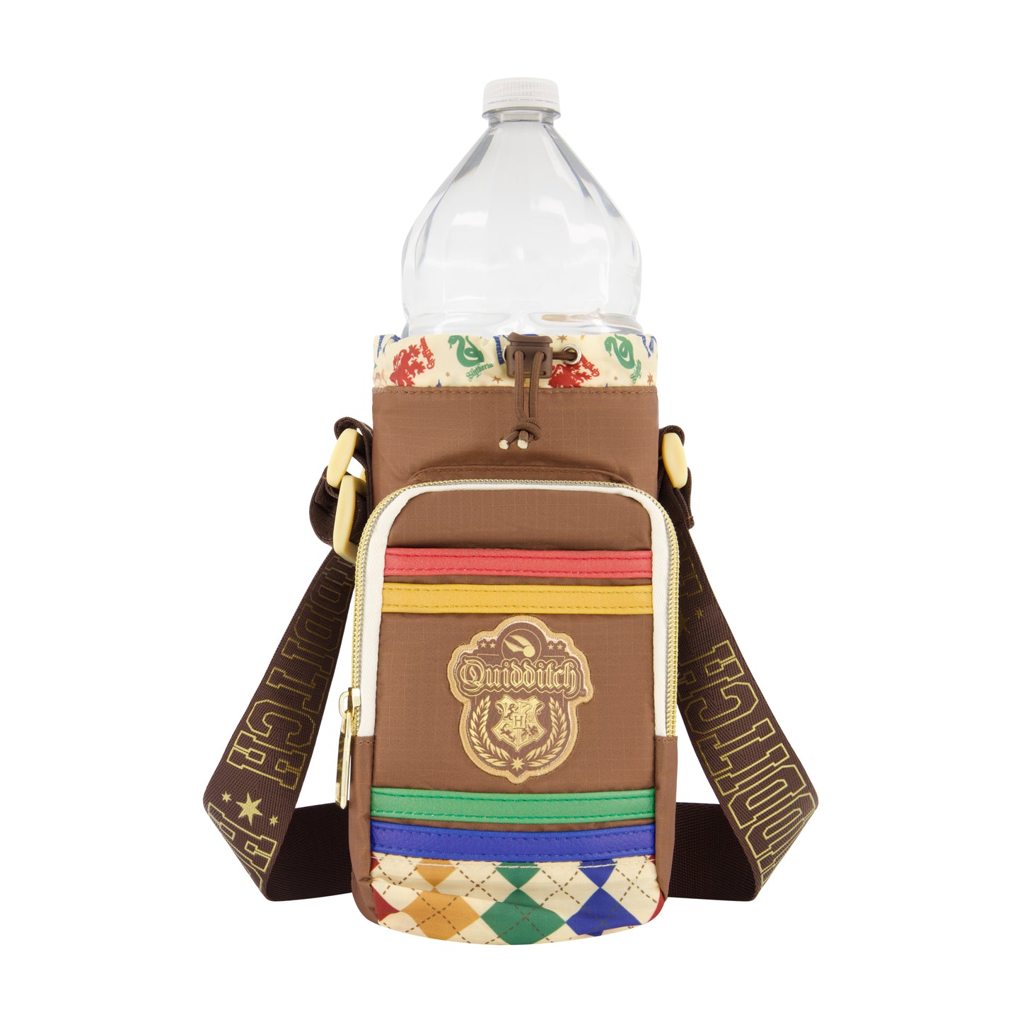 Harry Potter Hogwarts Quidditch Water Bottle Crossbody, Brown