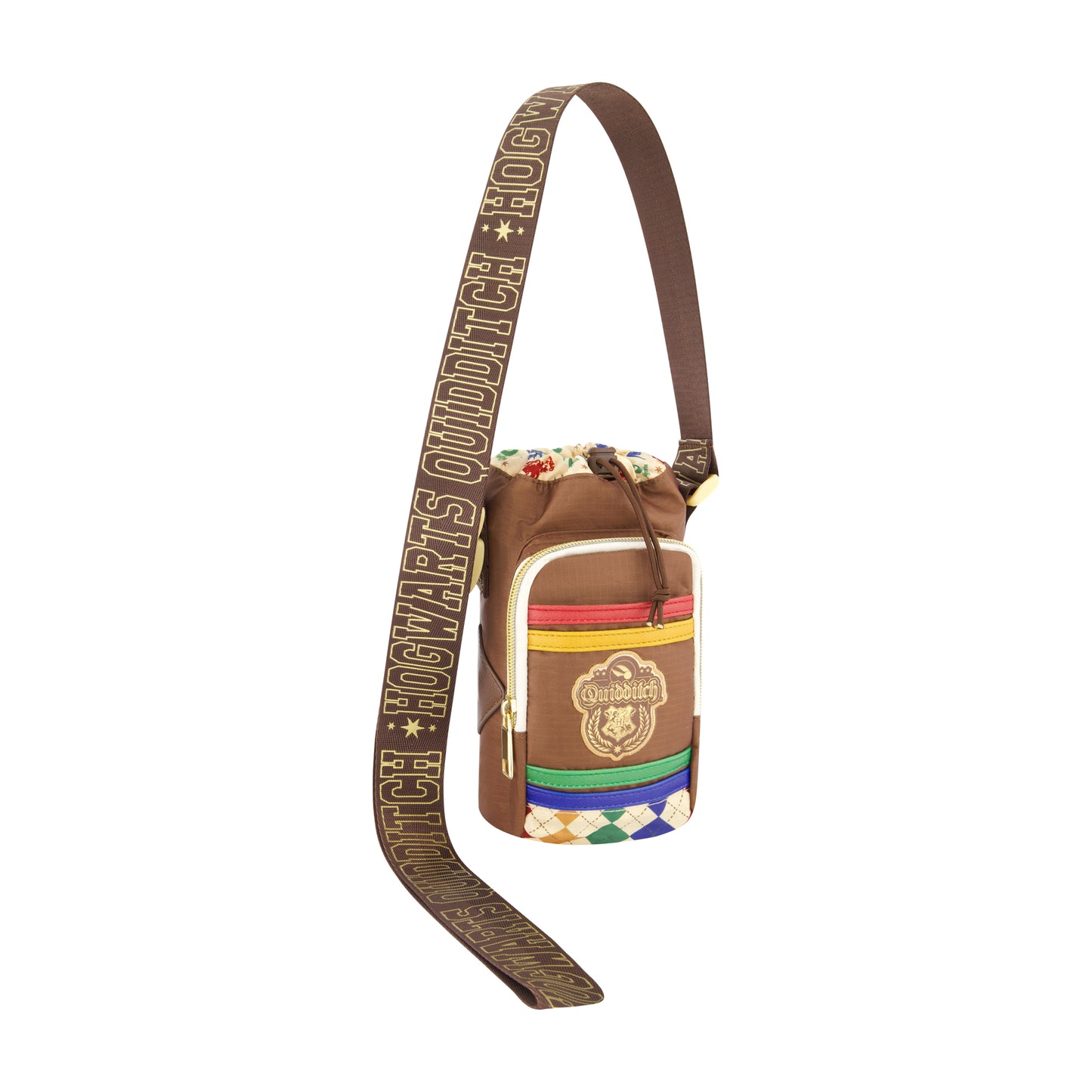 Harry Potter Hogwarts Quidditch Water Bottle Crossbody, Brown