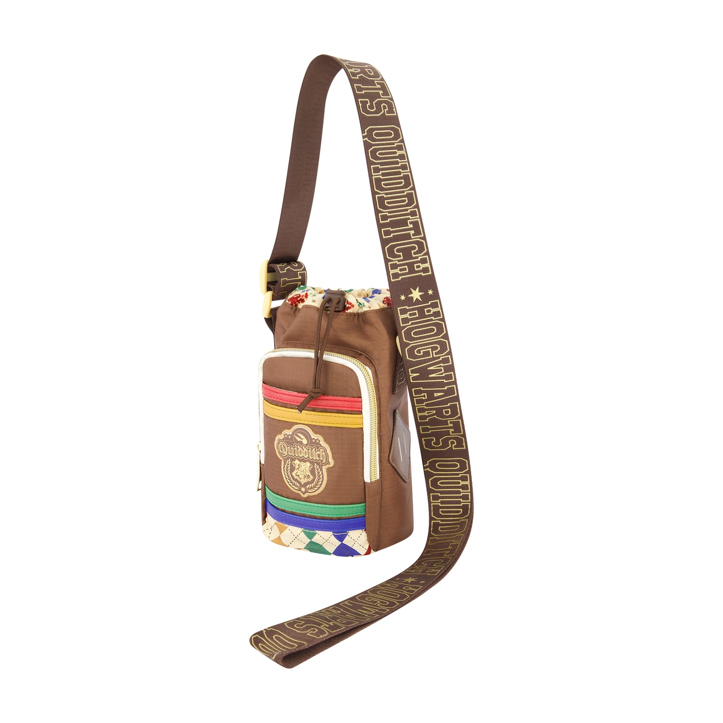 Harry Potter Hogwarts Quidditch Water Bottle Crossbody, Brown