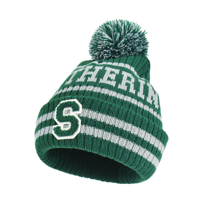 Harry Potter Slytherin Collegiate Pom Cuff Beanie,Green