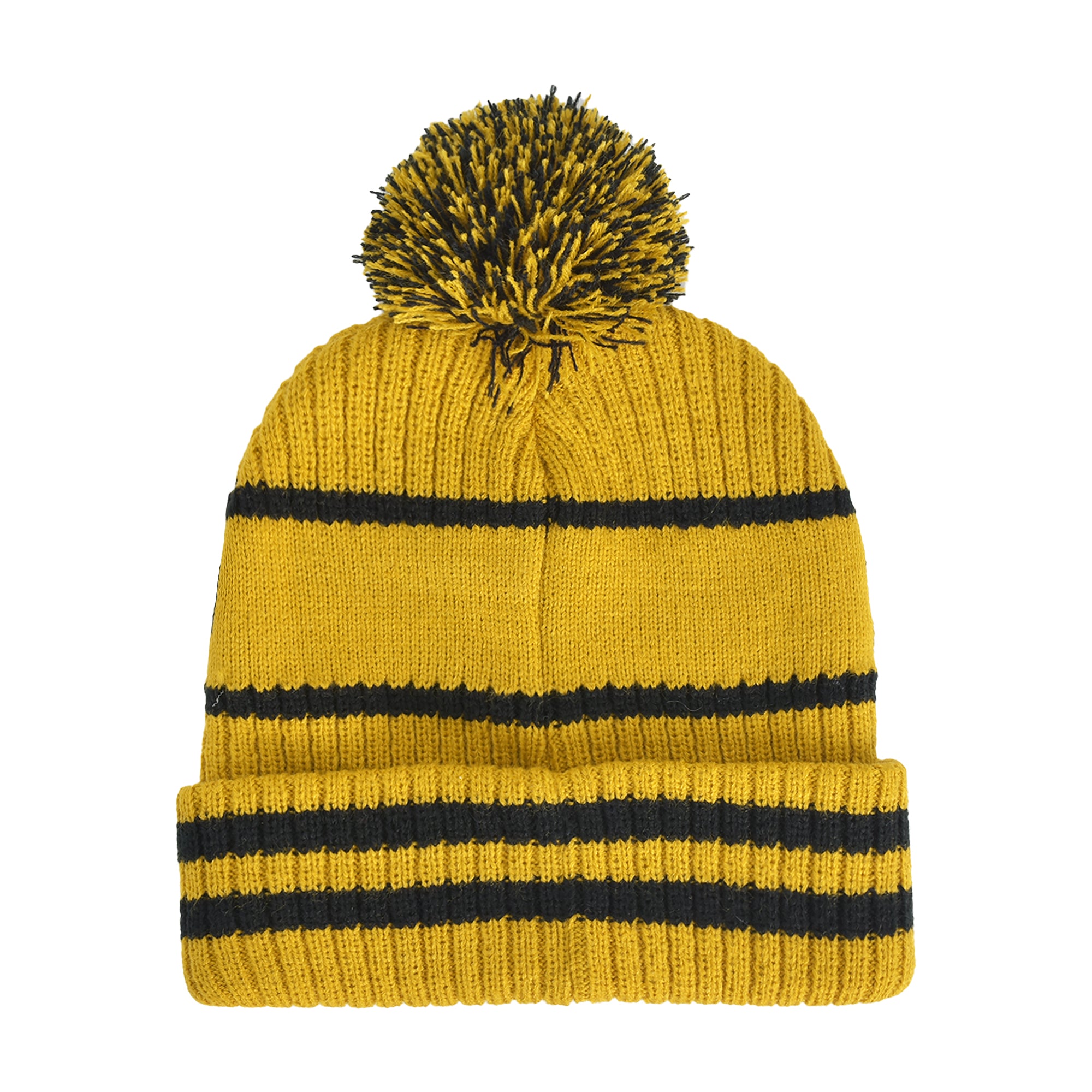 Harry Potter Hufflepuff Collegiate Pom Cuff Beanie,Yellow