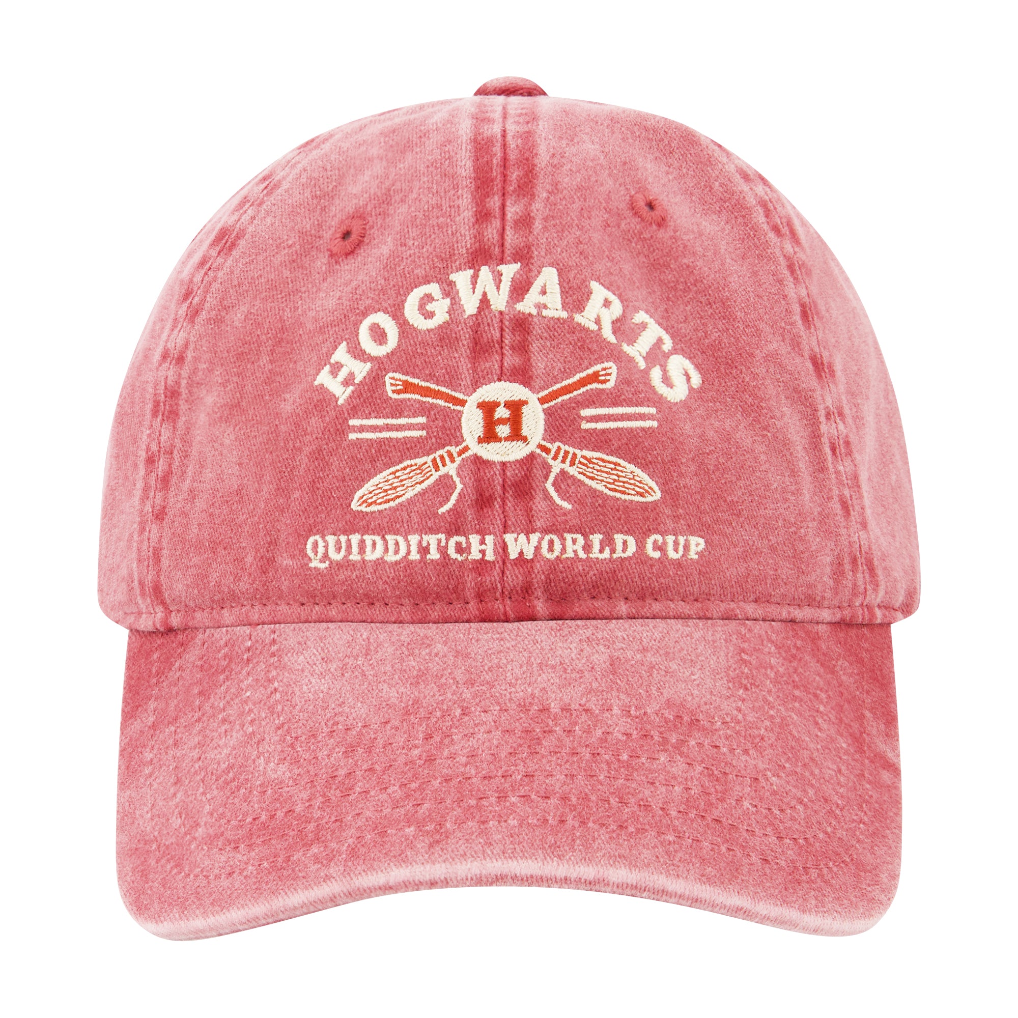 Harry Potter Hogwarts Quidditch World Cup Washed Dad Hat – Adjustable Embroidered Cap