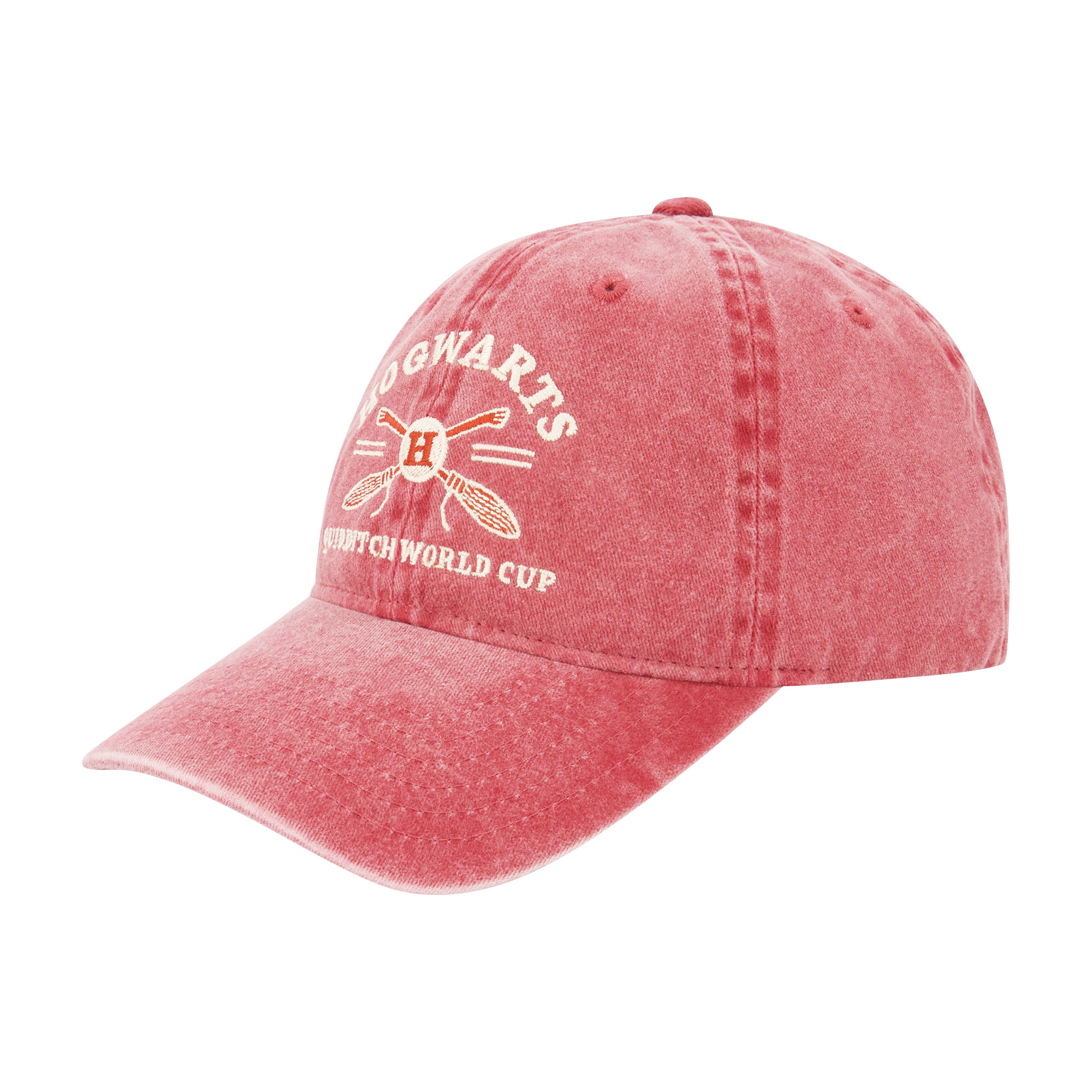 Harry Potter Hogwarts Quidditch World Cup Washed Dad Hat – Adjustable Embroidered Cap