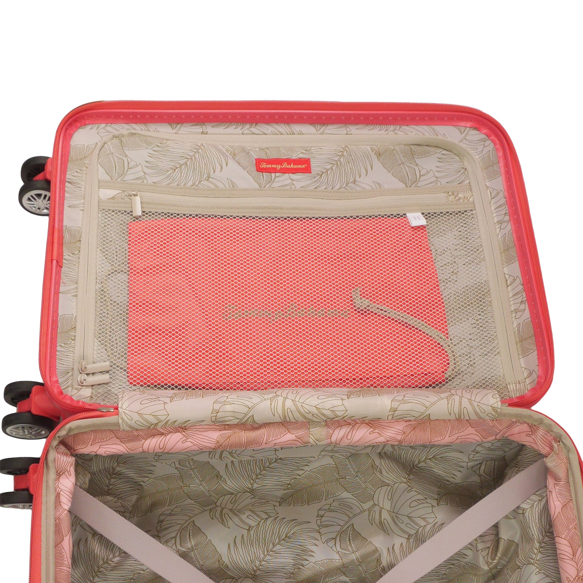 Tommy Bahama 22.5" Hard-Sided 3D Pineapple Luggage  with Drawstring Bag in Coral
