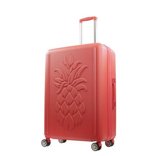 Tommy Bahama 30.5" Hard-Sided 3D Pineapple Luggage  with Drawstring Bag in Coral