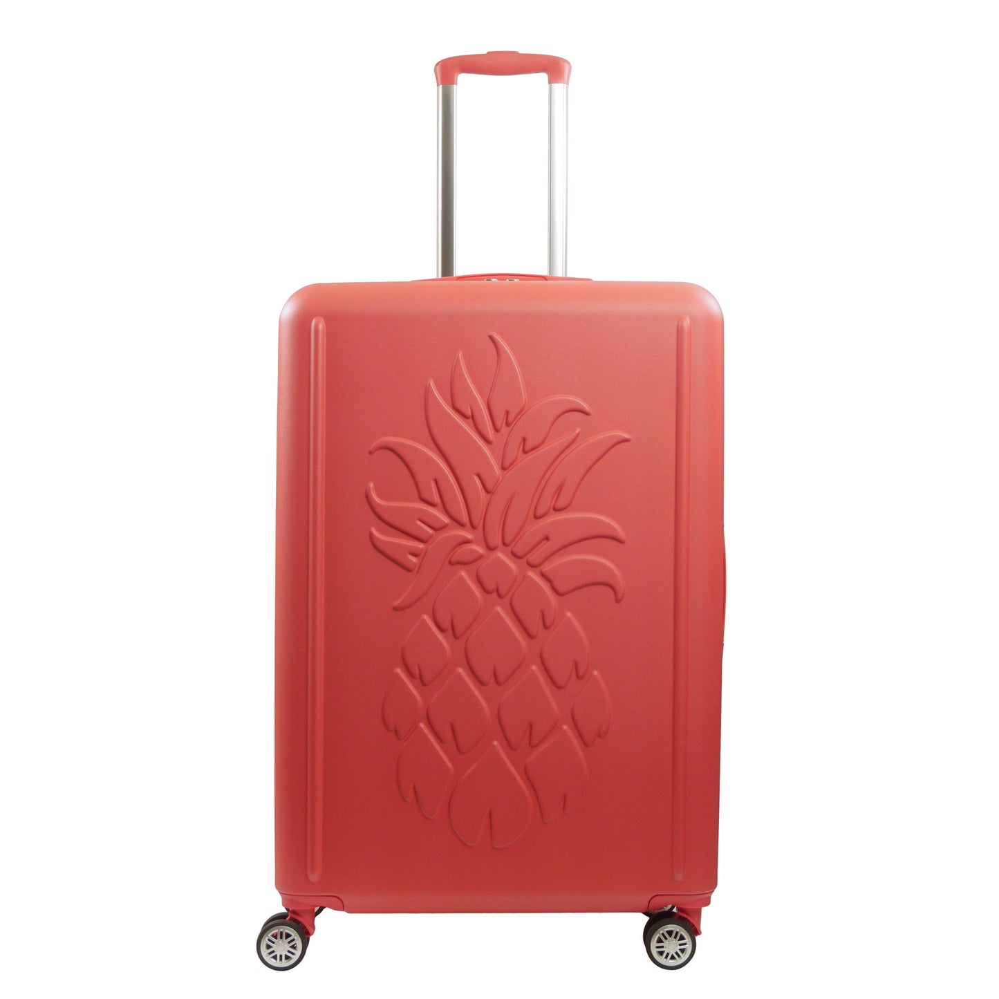 Tommy Bahama 30.5" Hard-Sided 3D Pineapple Luggage  with Drawstring Bag in Coral