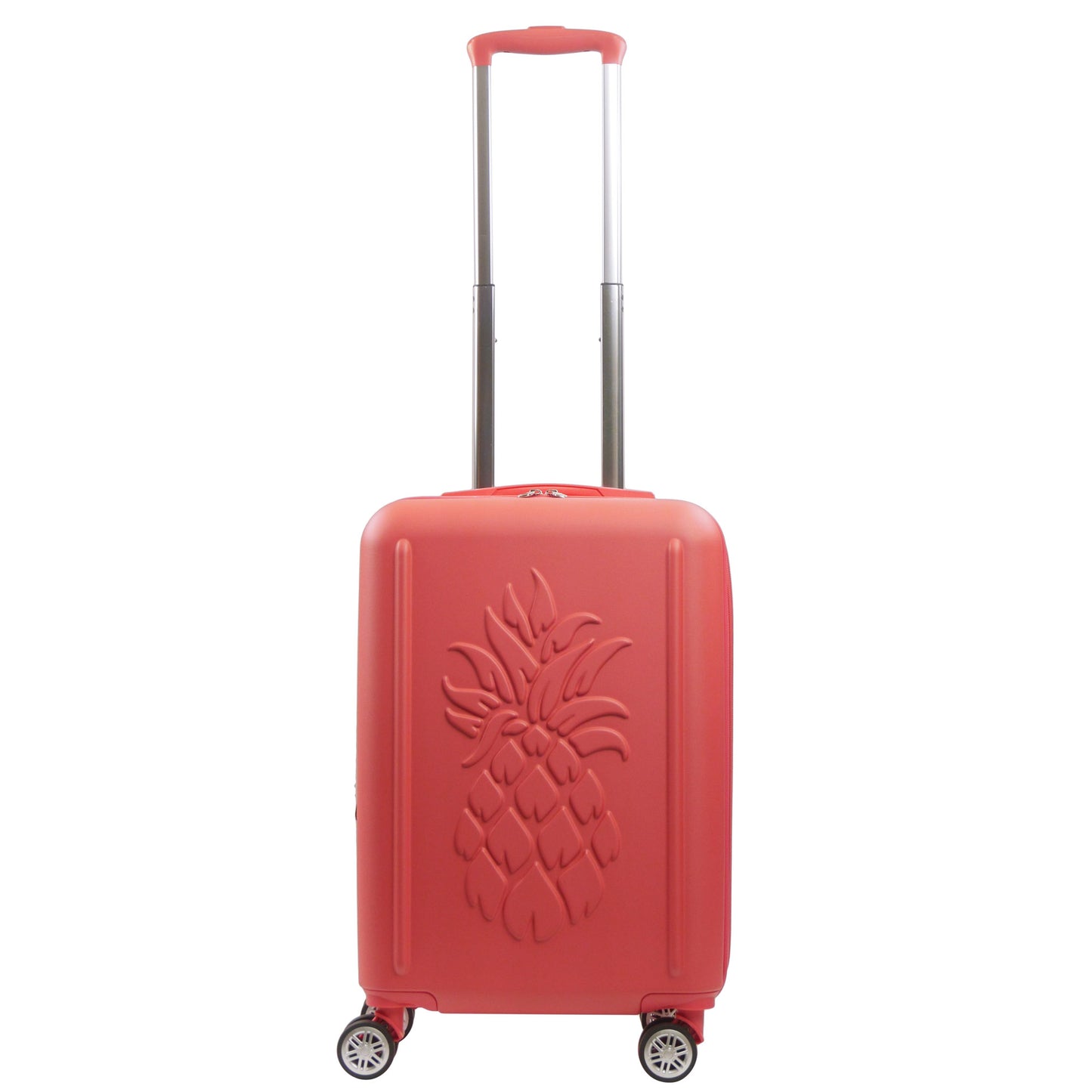 Tommy Bahama 22.5" Hard-Sided 3D Pineapple Luggage  with Drawstring Bag in Coral