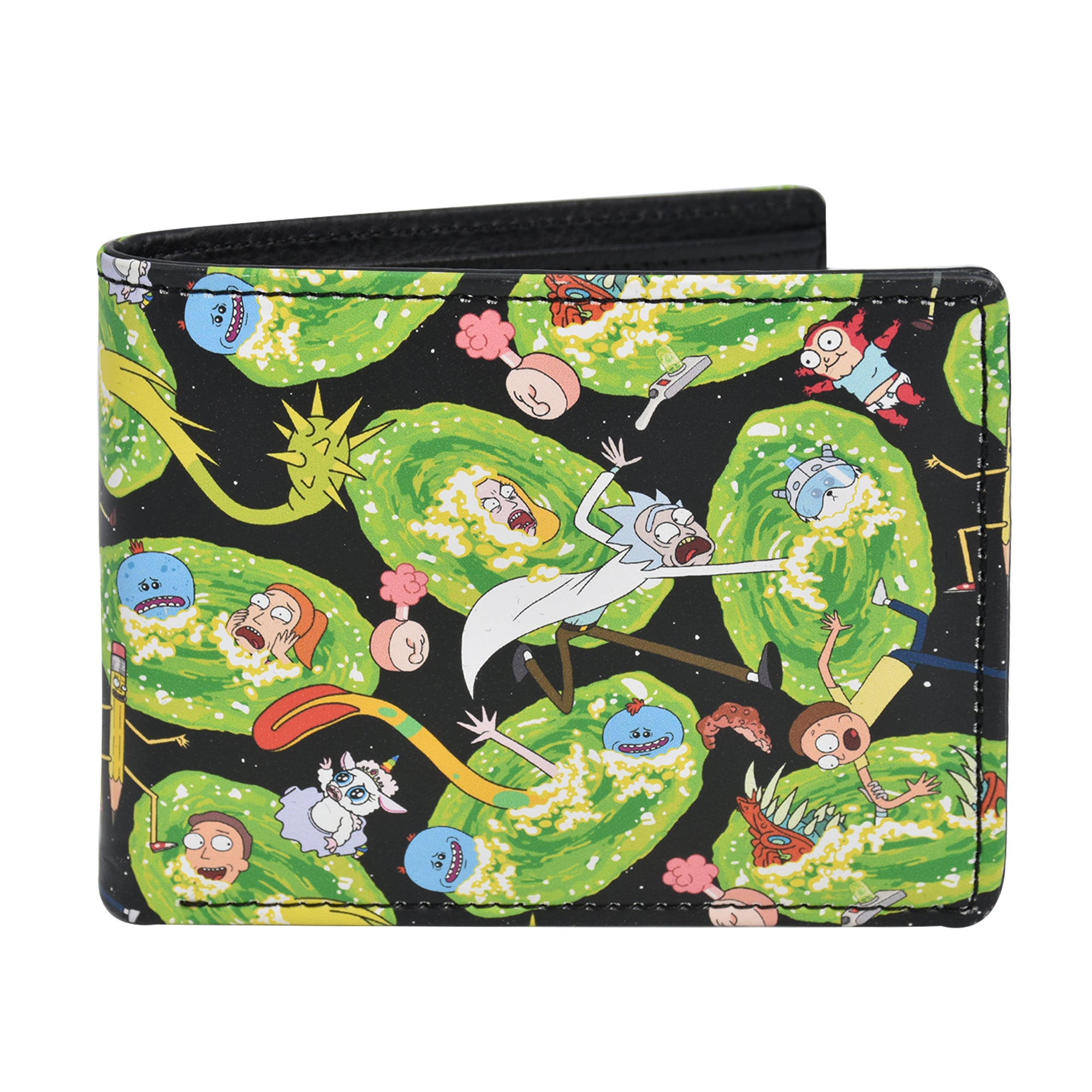 WB Adult Swim Rick And Morty AOP Bifold Wallet in a Decorative Tin Case Multi ,Unisex