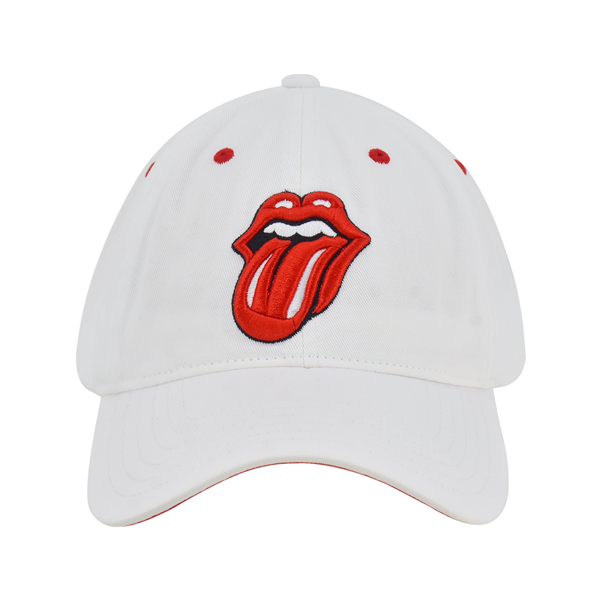 Concept One Rolling Stones Women's Dad Hat, Lips Logo Adjustable Cotton Baseball Cap with Curved Brim